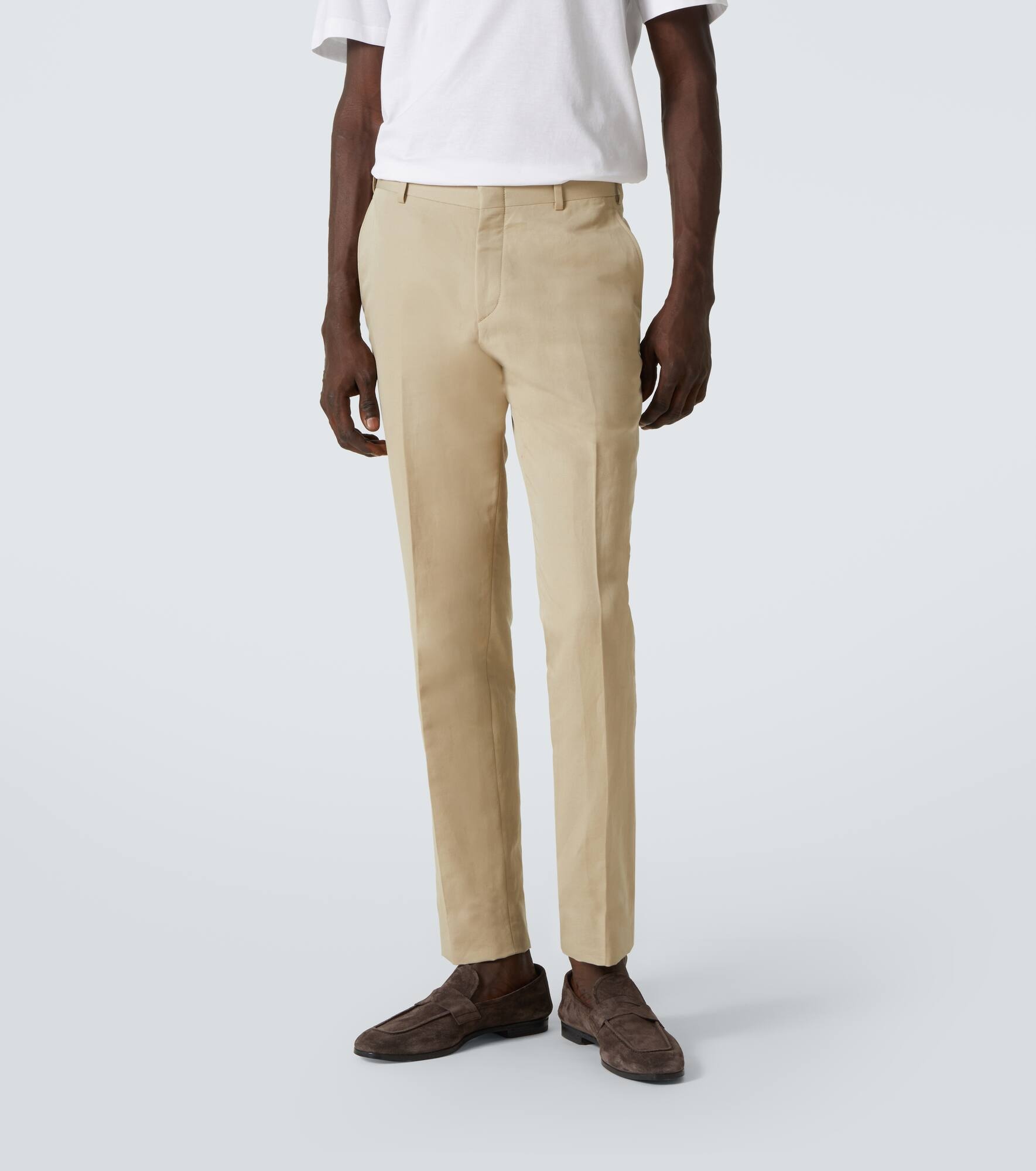 Pienza linen and cotton straight pants - 3