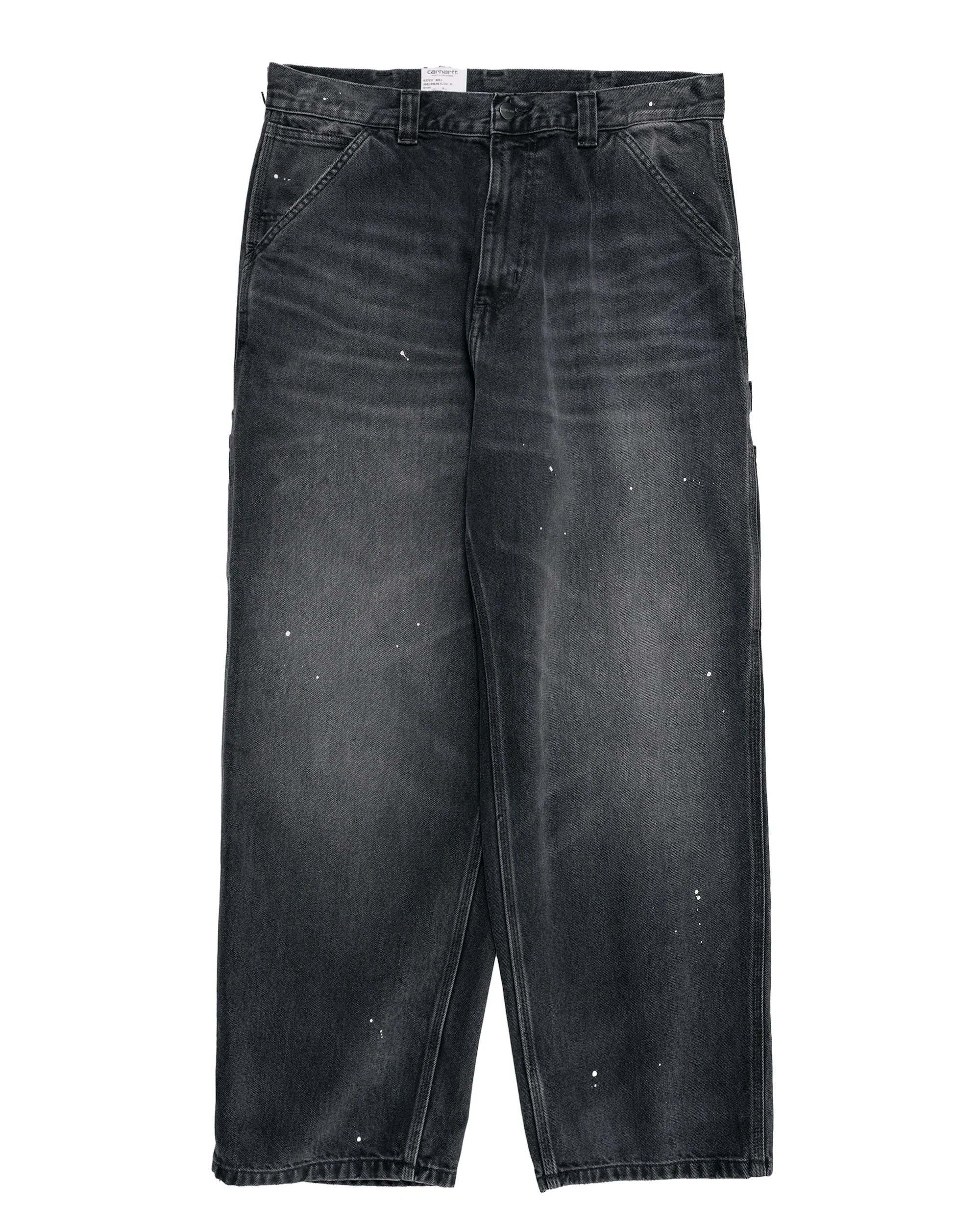 Carhartt W.I.P. OG Single Knee Pant Black Destroy Wash Splatter - 1