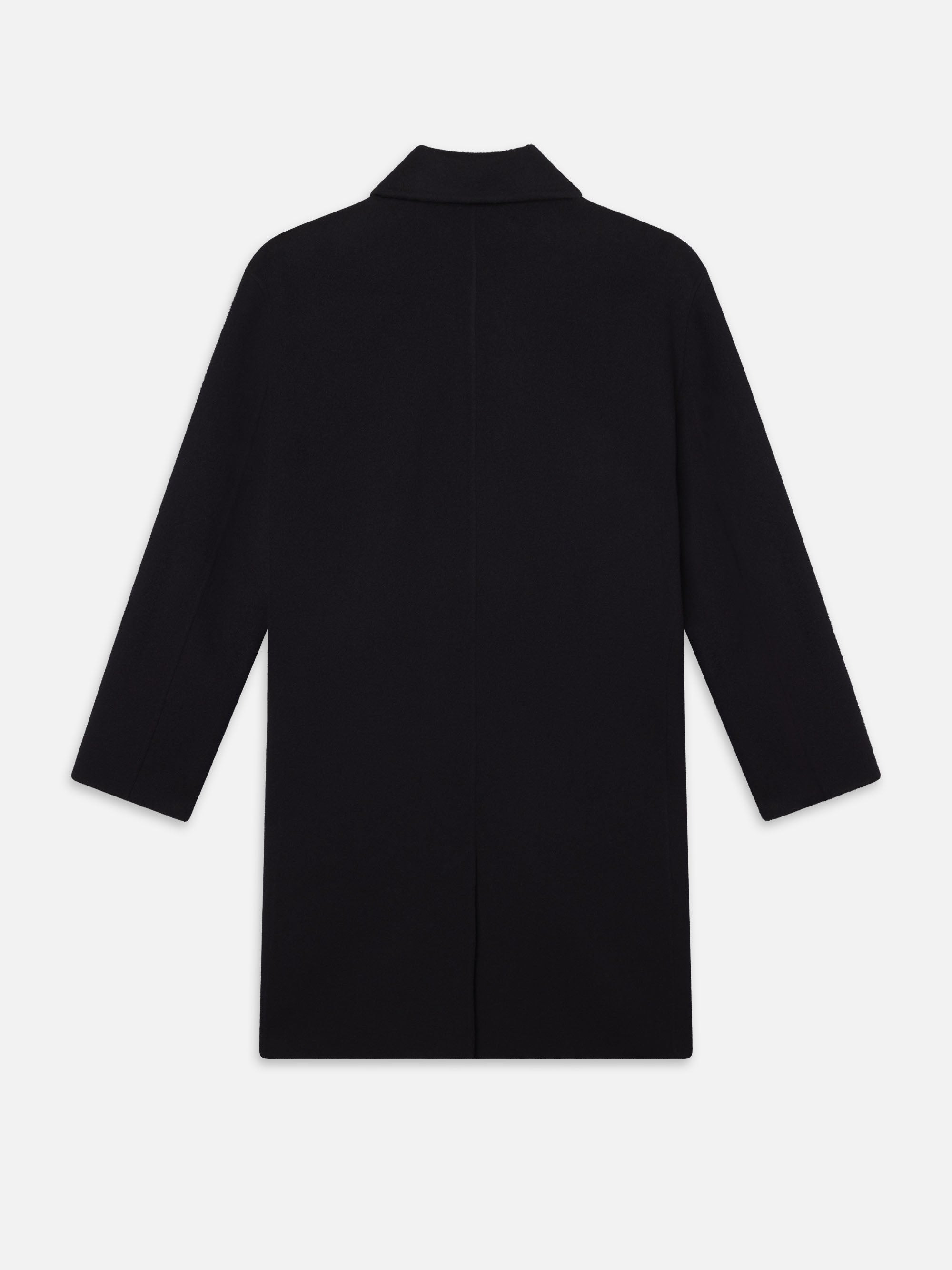 Double Face Wool Overcoat in Dark Navy - 3