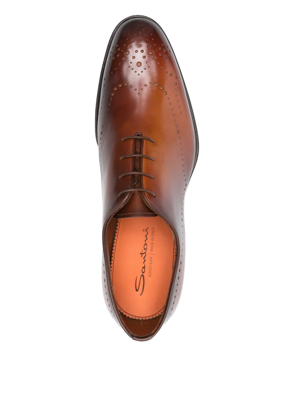 perforated leather Oxford shoes - 4