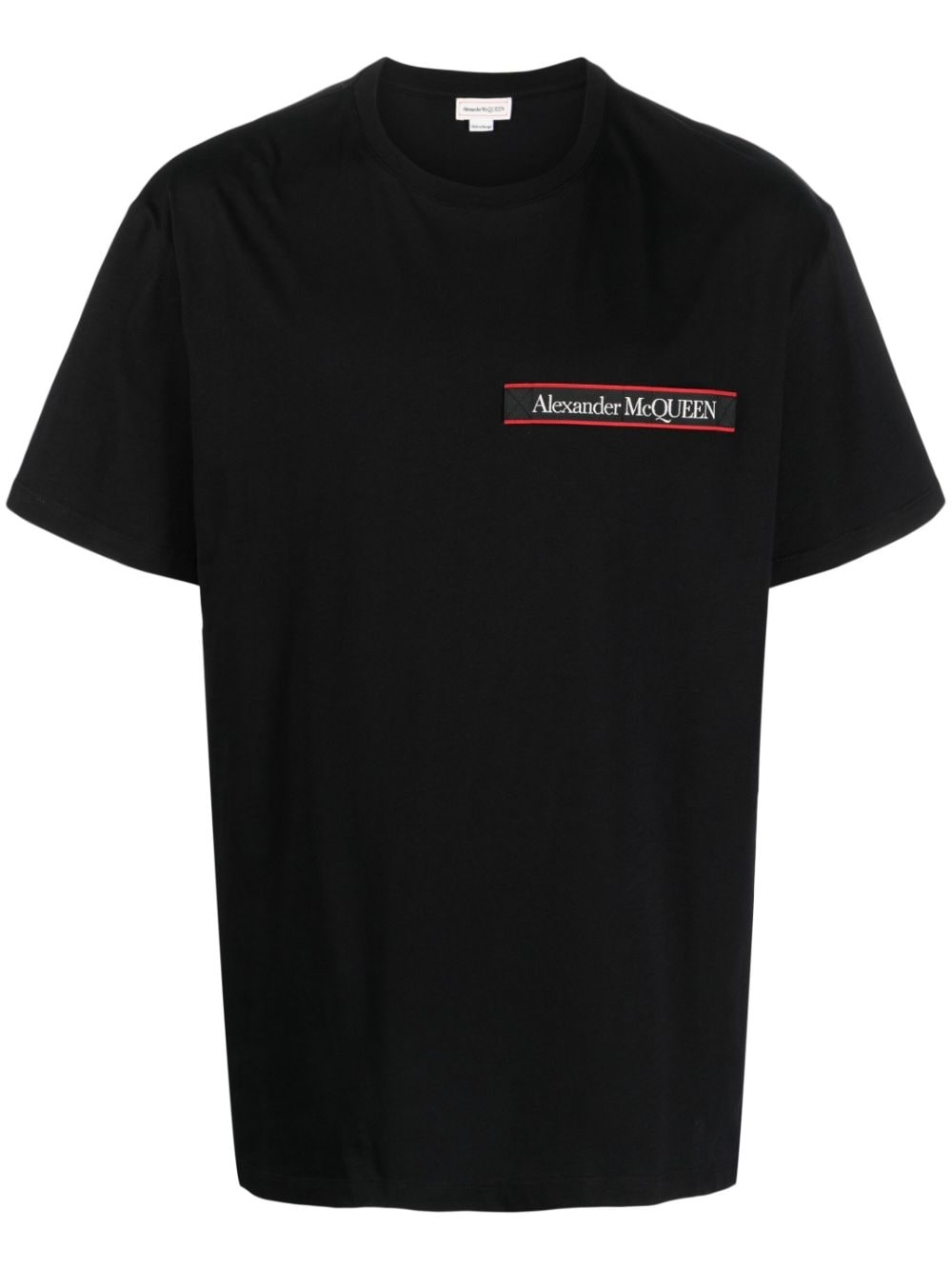 logo-patch cotton T-shirt - 1