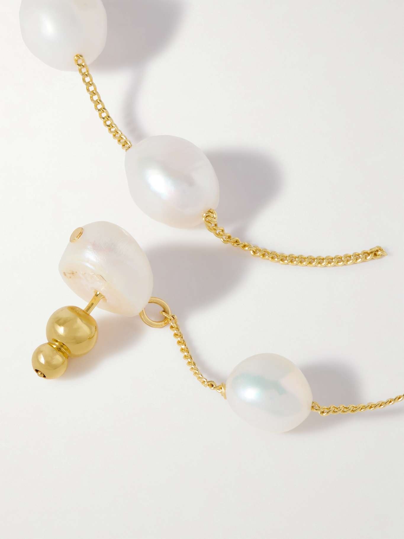 Atum gold-tone pearl earrings - 3