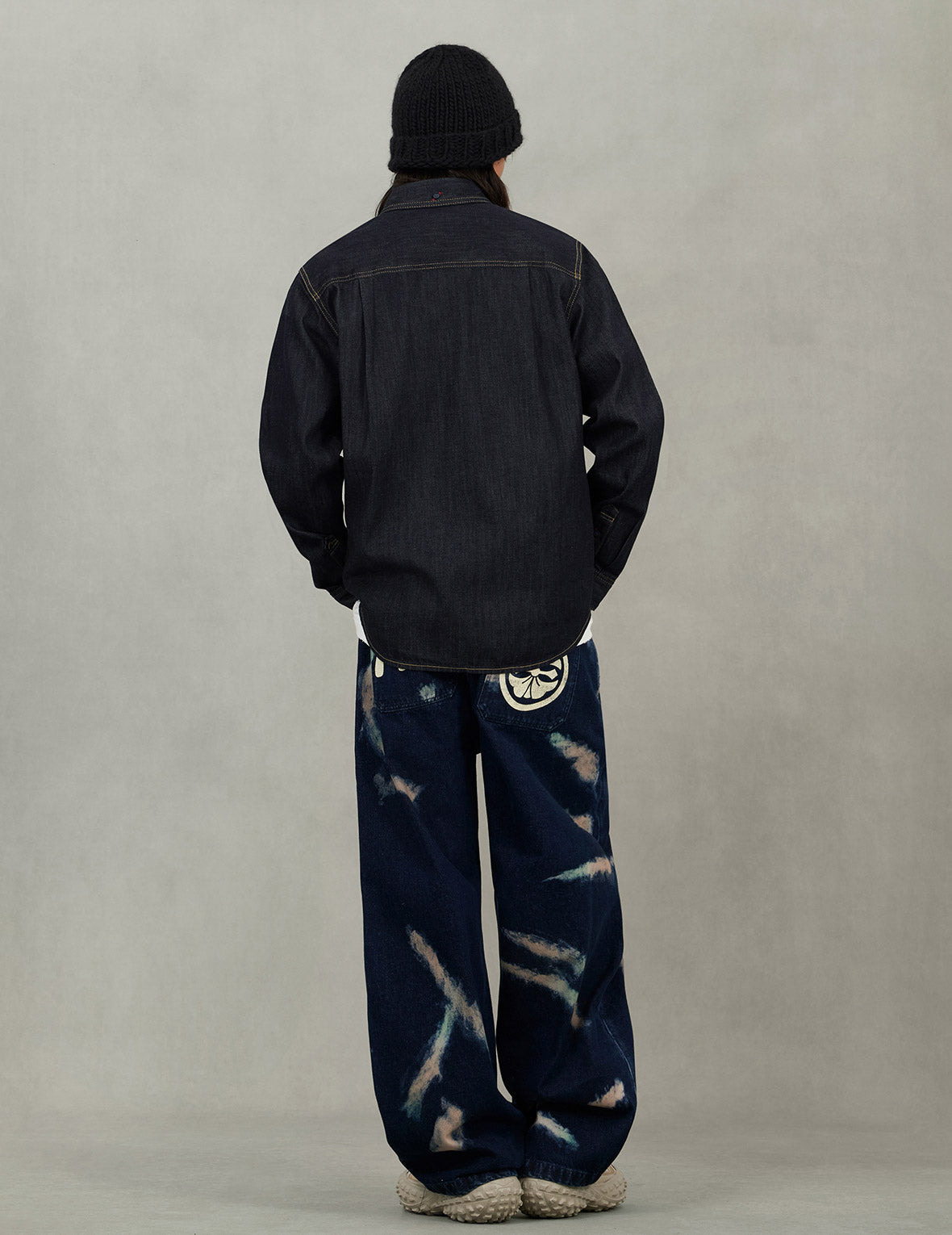 Seagull Embroidery Regular Fit Denim Long-sleeve Shirt - 6