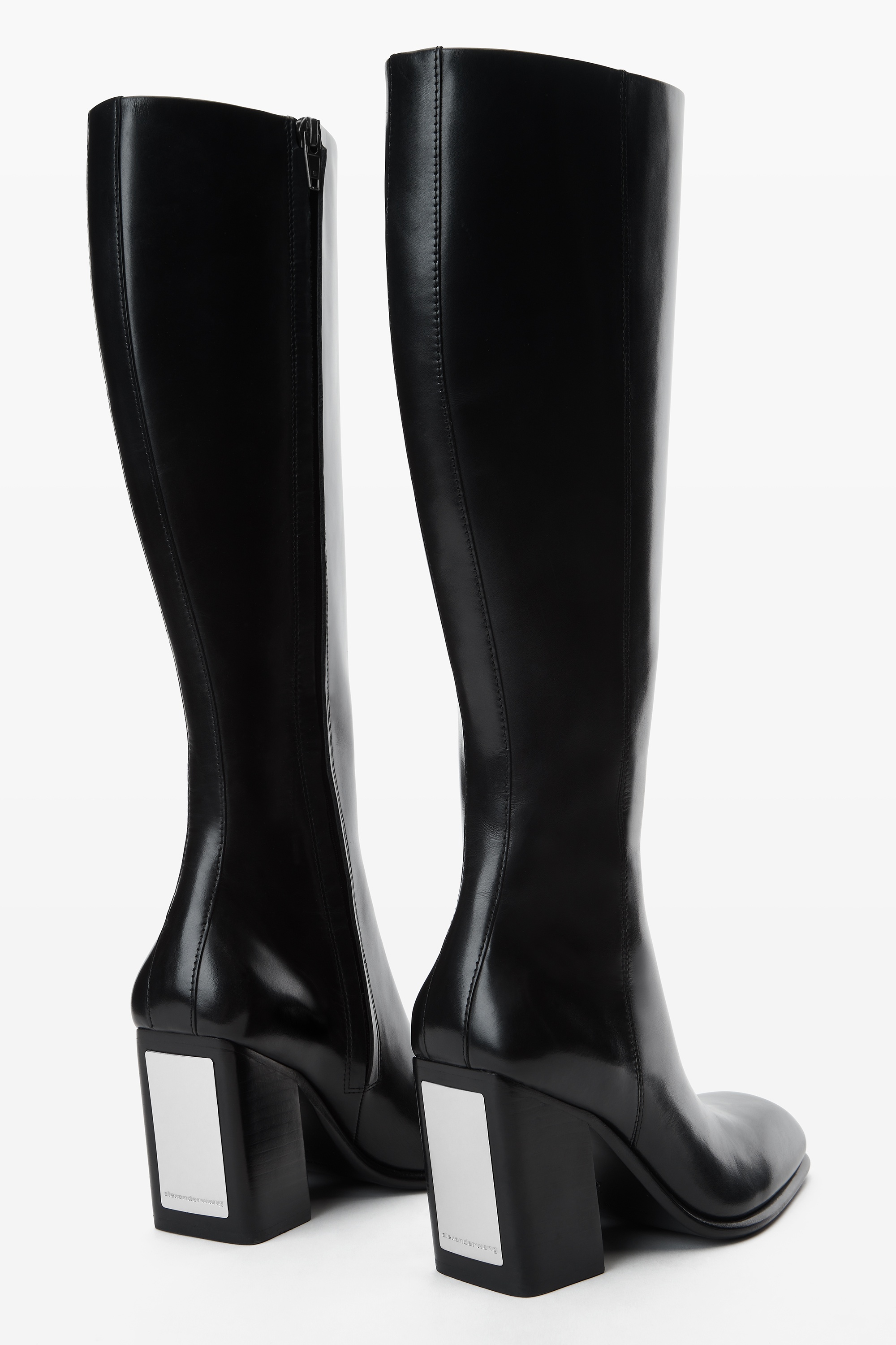 throttle 95mm knee-high boot in leather - 4