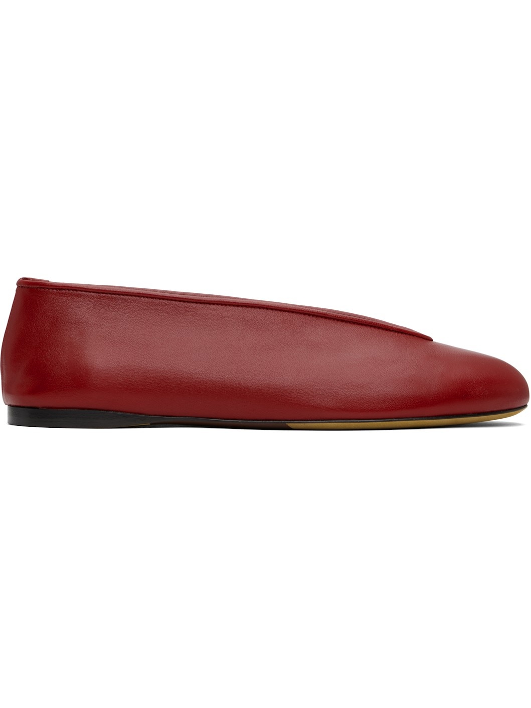 Red Duck Nappa Ballerina Flats - 1