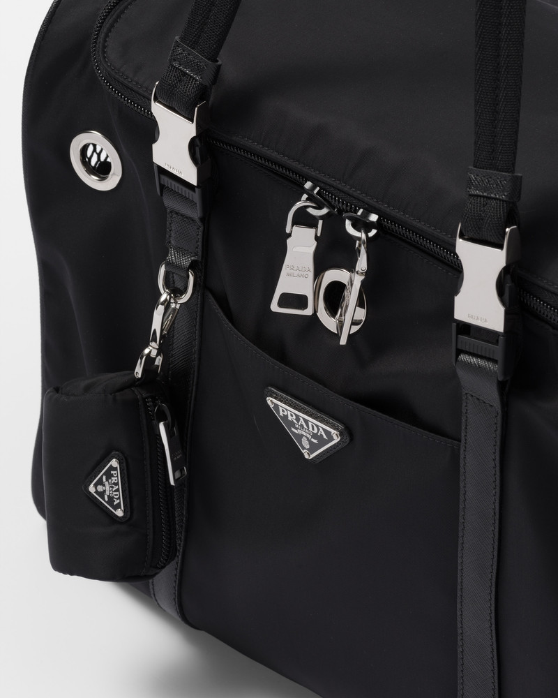 Re-Nylon and Saffiano leather pet bag 6