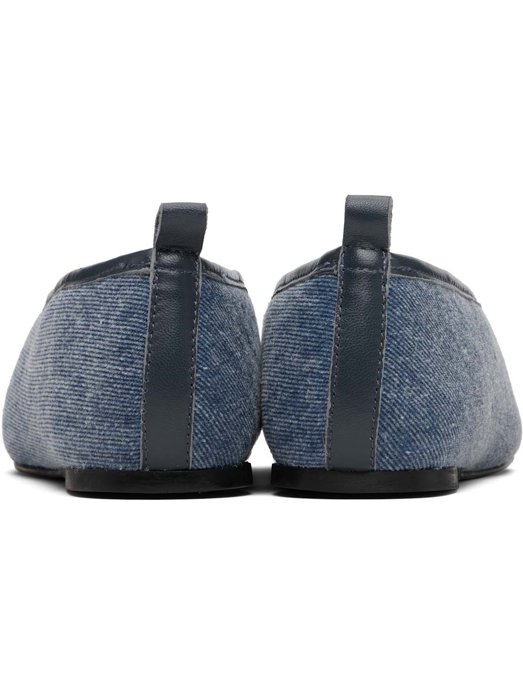 Blue Pili Denim Ballerina Flats - 2