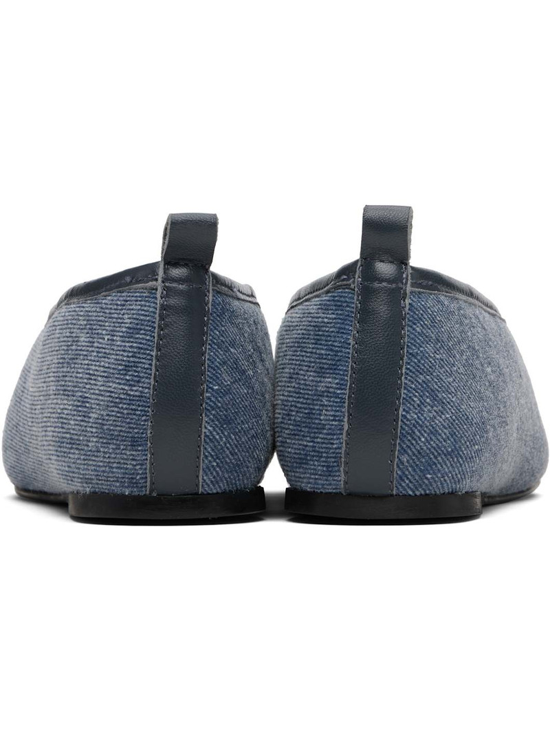 Blue Pili Denim Ballerina Flats 2