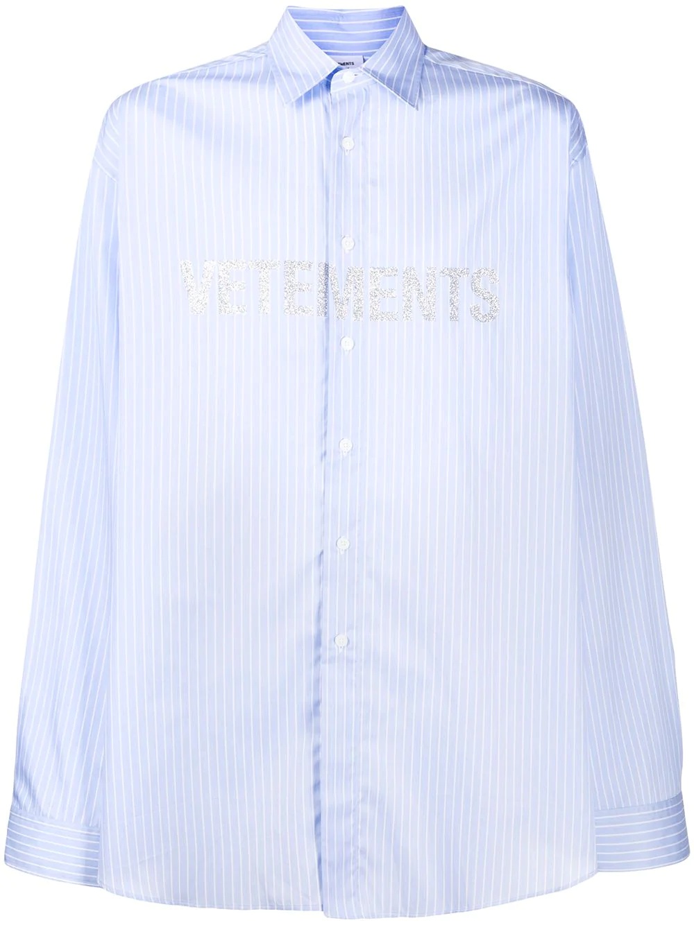 logo print oversized shirt - 1