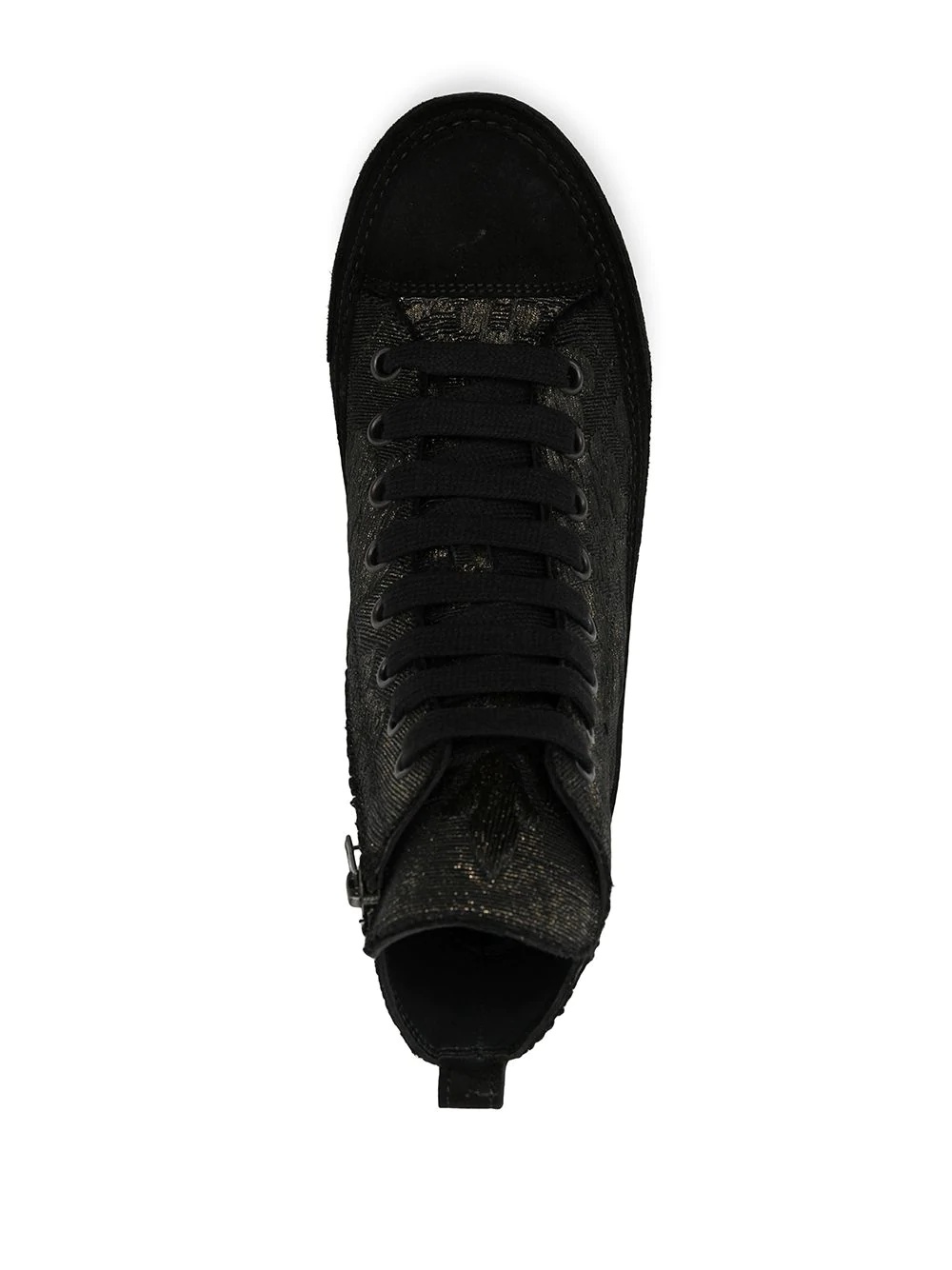 embroidered high-top sneakers - 4