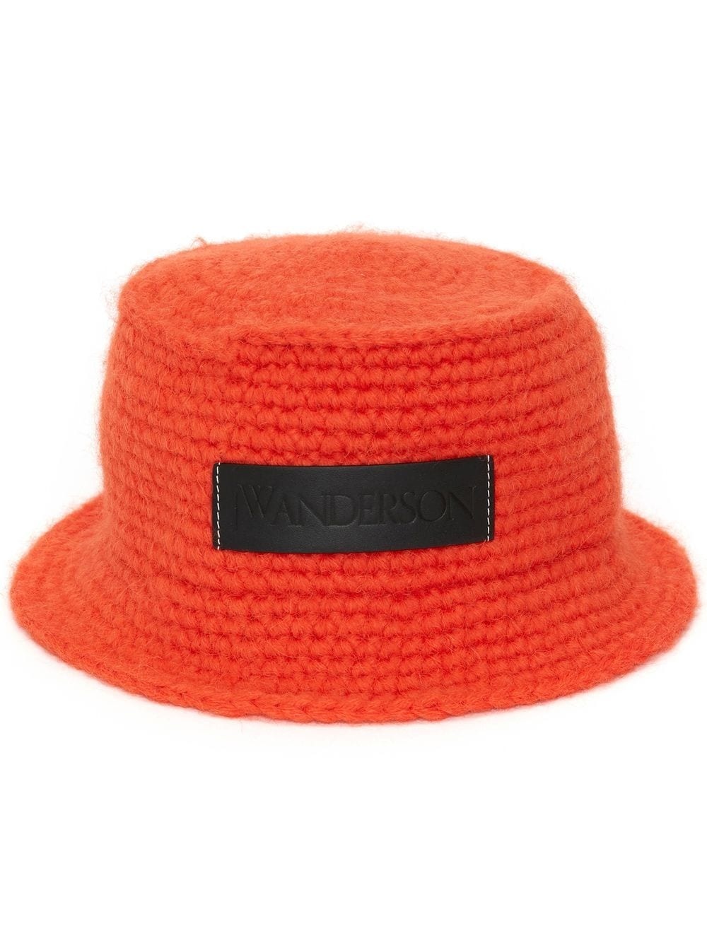 logo-patch knitted bucket hat - 1