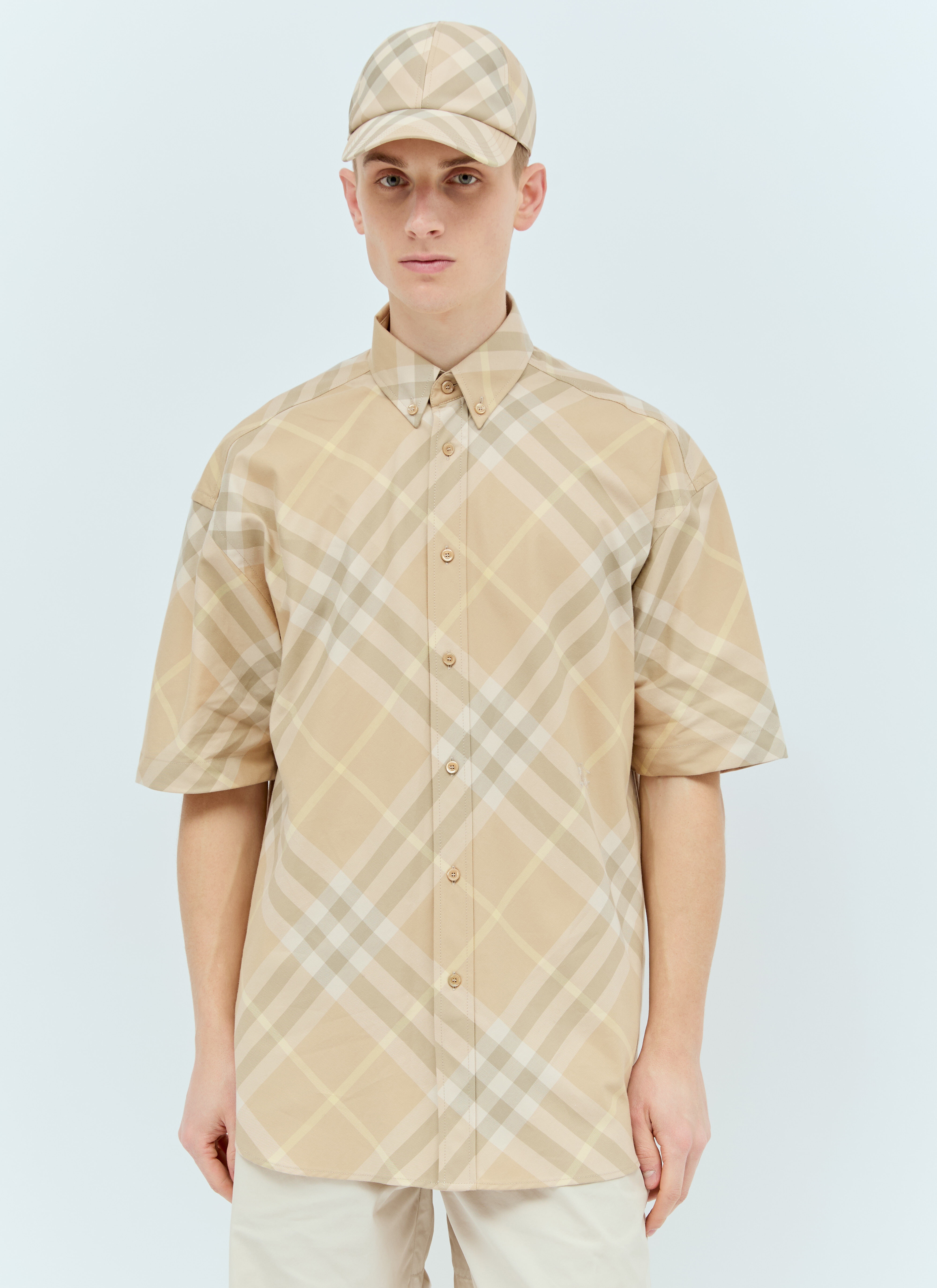 Burberry Check Short-Sleeve Shirt | lncc | REVERSIBLE