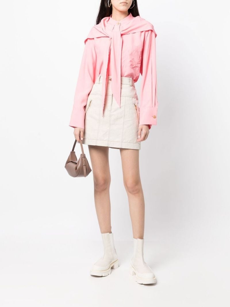 high-waisted mini skirt - 2