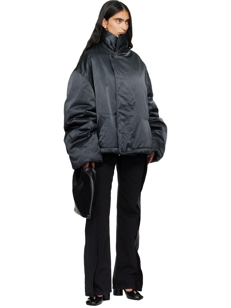 MM6 Maison Margiela Black Oversized Padded Jacket outlook