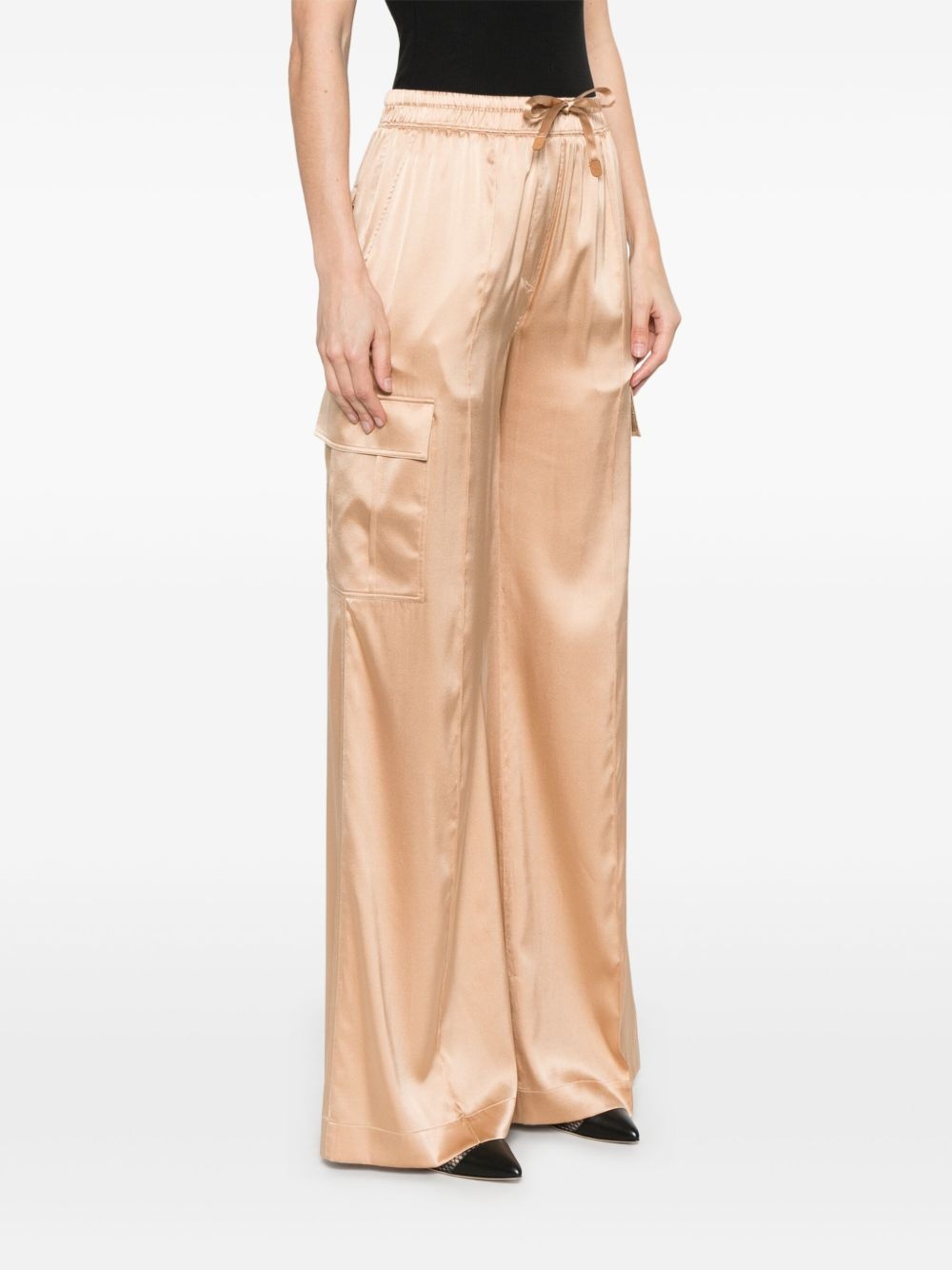 satin cargo pants - 3