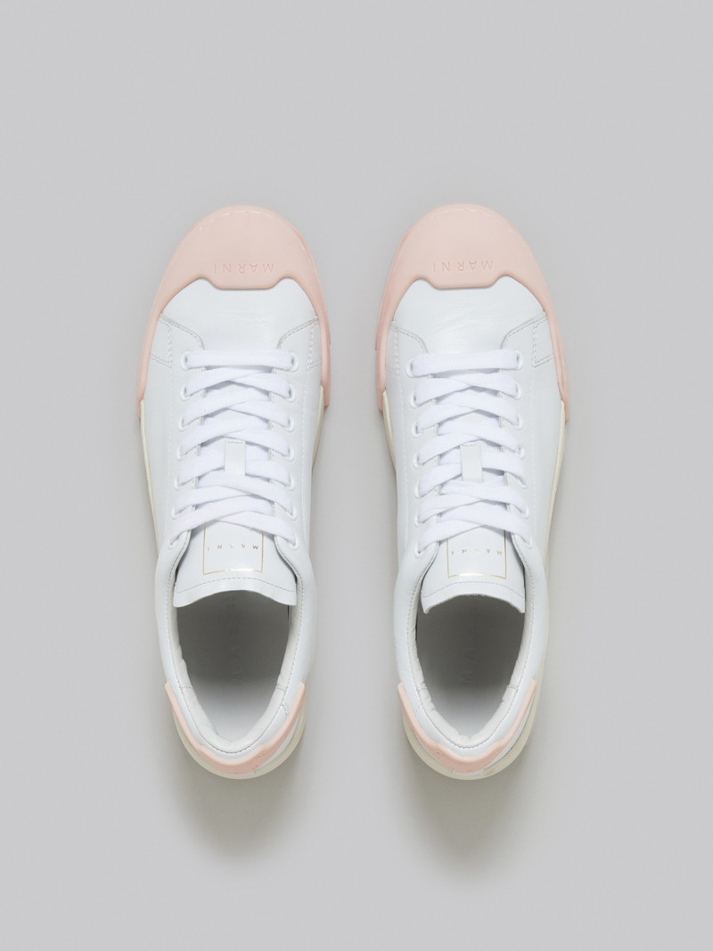DADA BUMPER SNEAKER IN WHITE AND PINK LEATHER 4