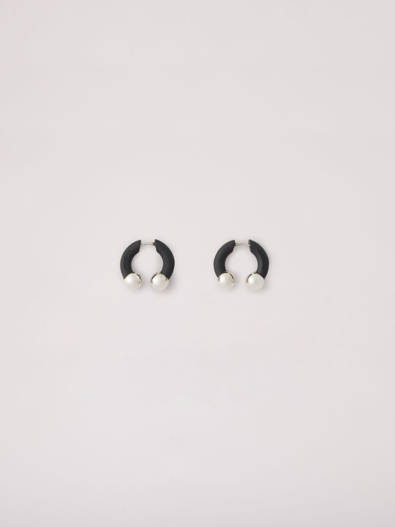 COLORED SMALL BARBELL EARRINGS - 6