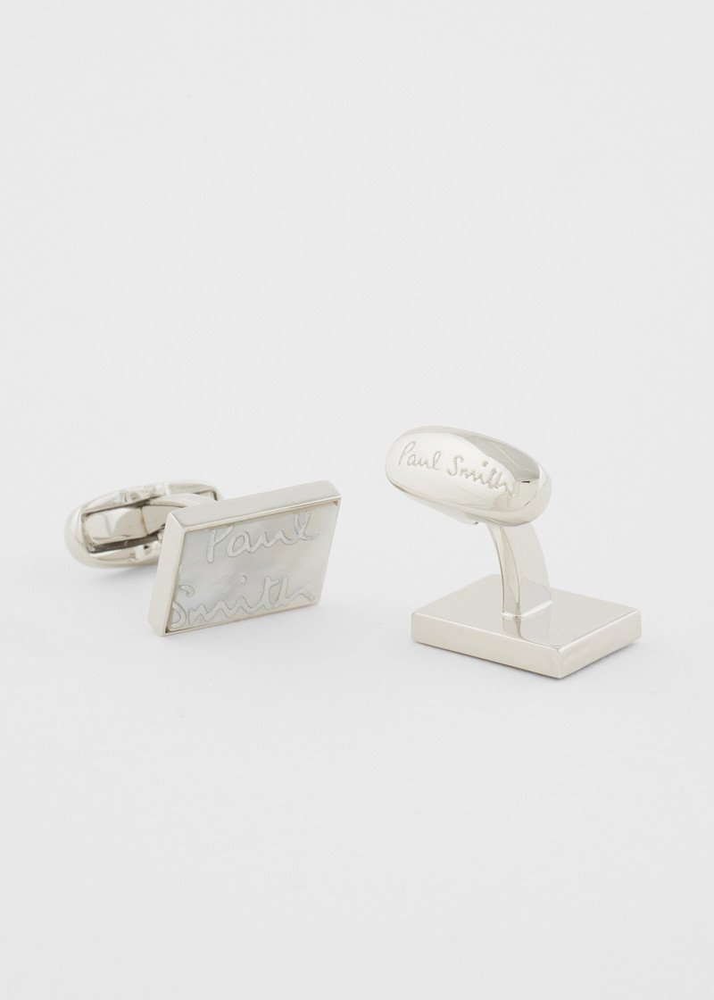 Paul Smith Silver Stone 'Signature' Cufflinks outlook