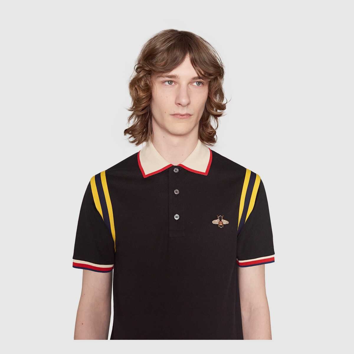 Cotton polo with bee - 5