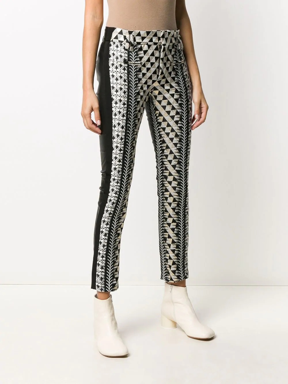 Two-tone  print trousers - 3