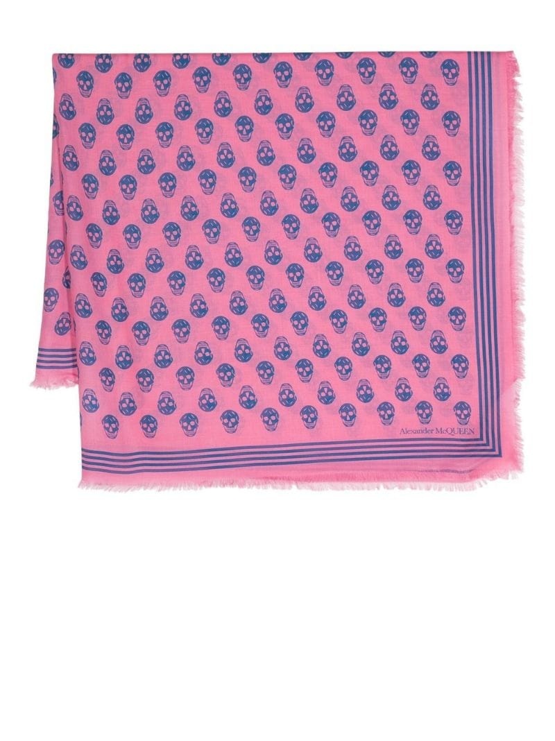 all-over skull-print scarf - 1