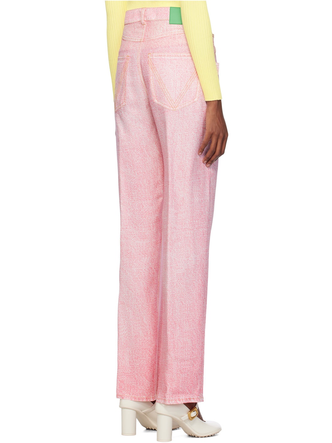 Pink & White Printed Trousers - 3