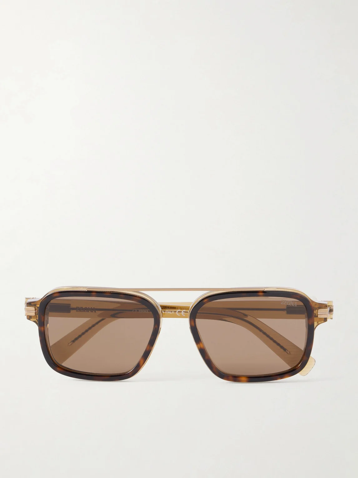 Geometric Square-Frame Acetate Sunglasses - 1