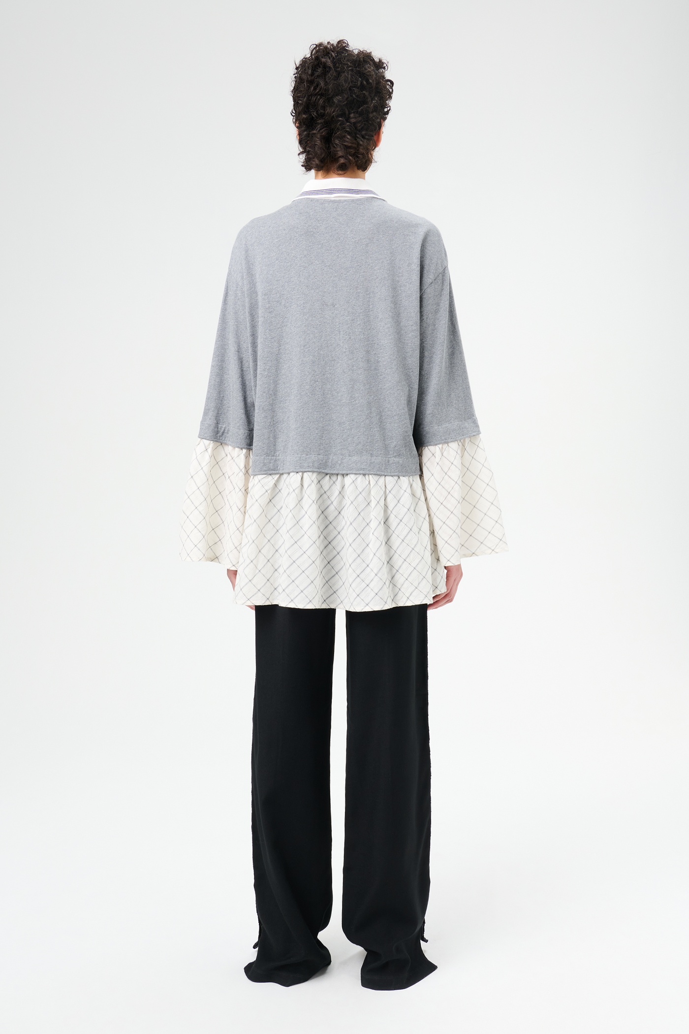 Reminiscing Dress Grey Melange Check - 6
