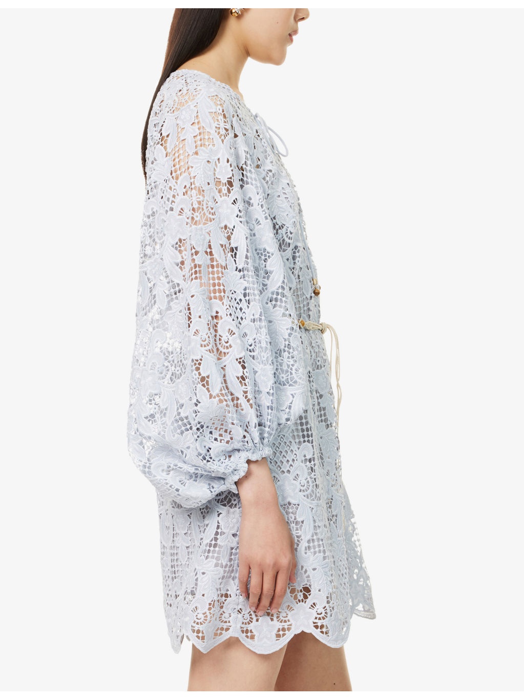 Coco Balloon Sleeve Lace Mini Dress - 3