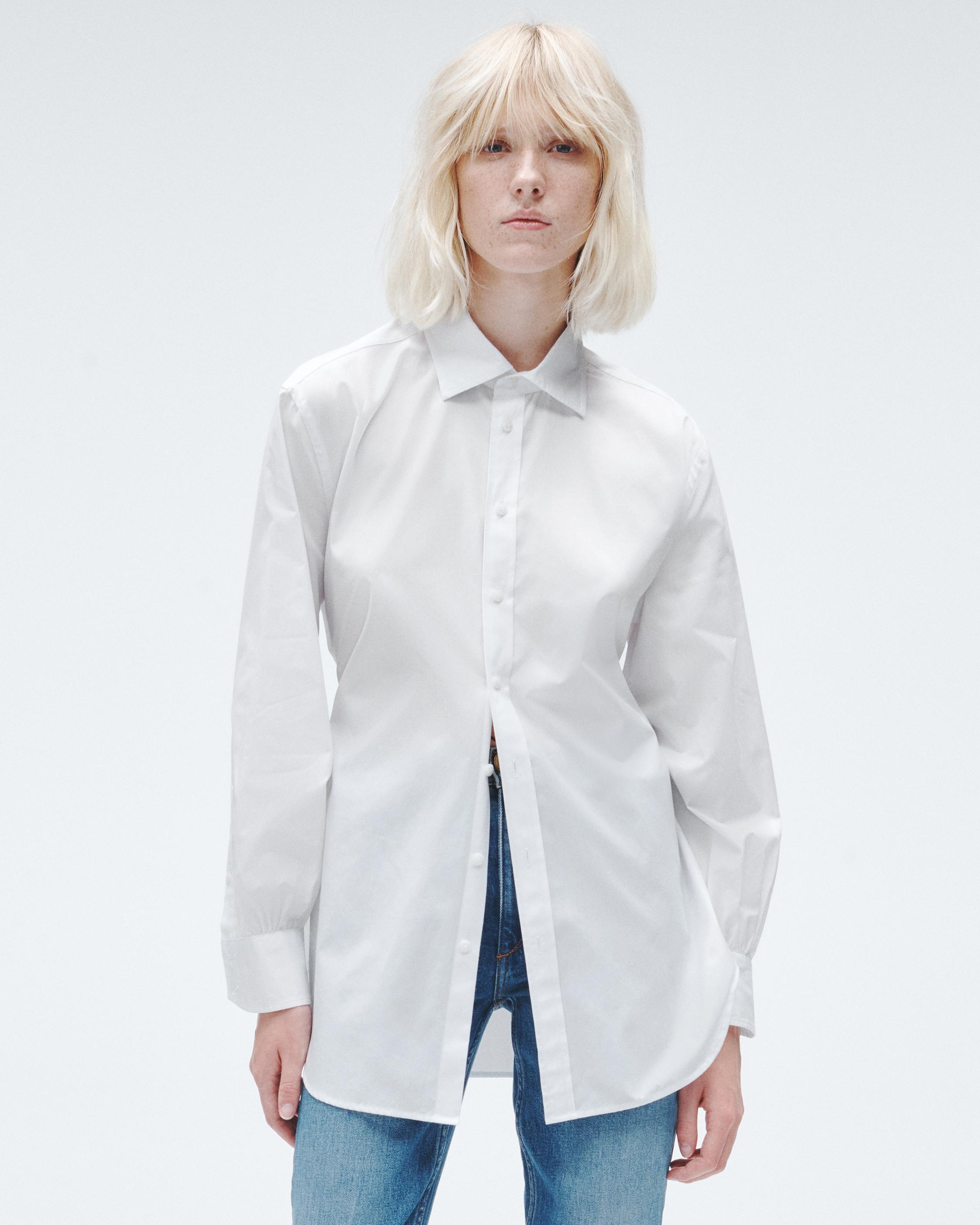 Ellison Cotton Poplin Top
Relaxed Fit Button Down - 2