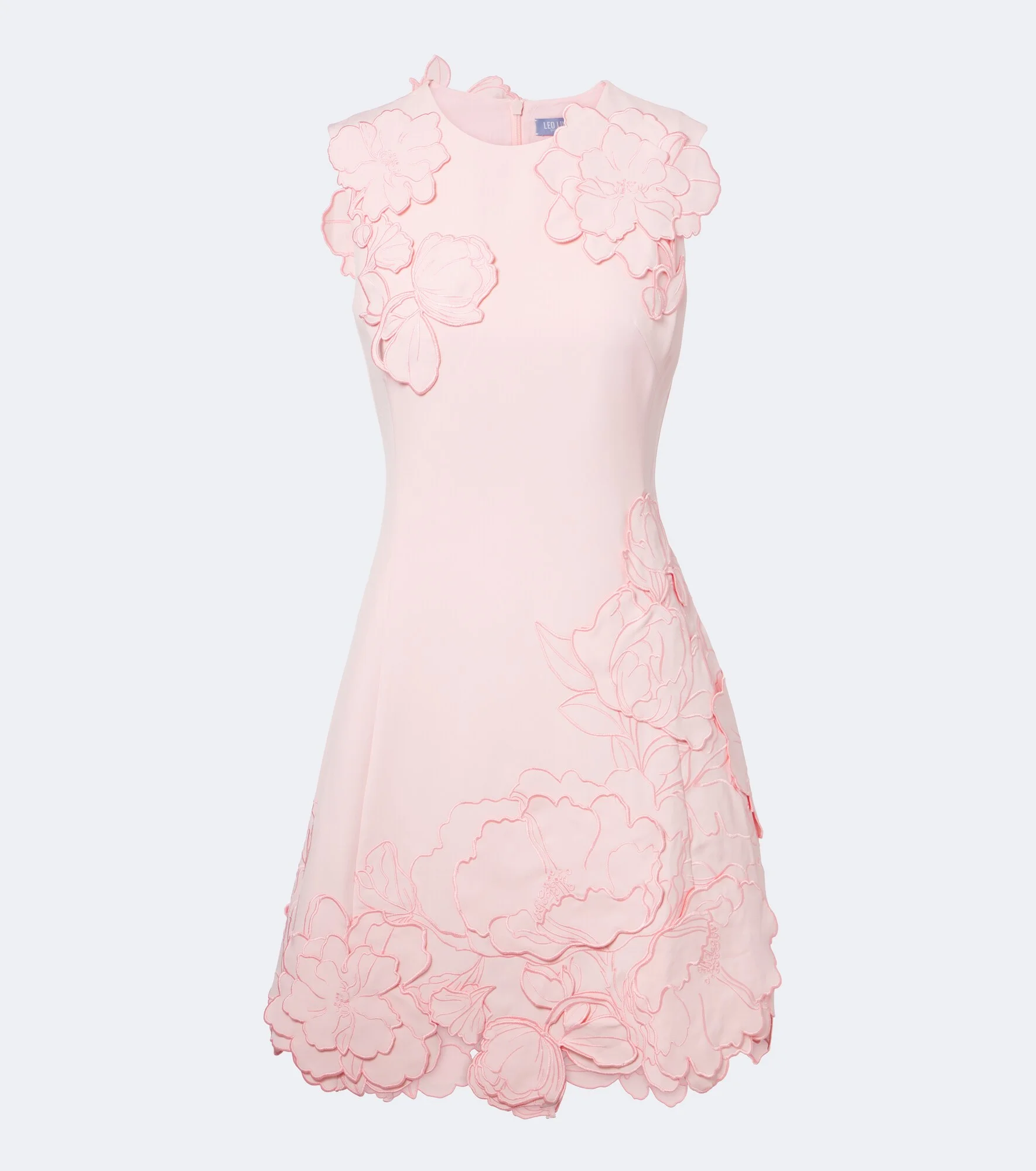 Floral-appliqué minidress - 1
