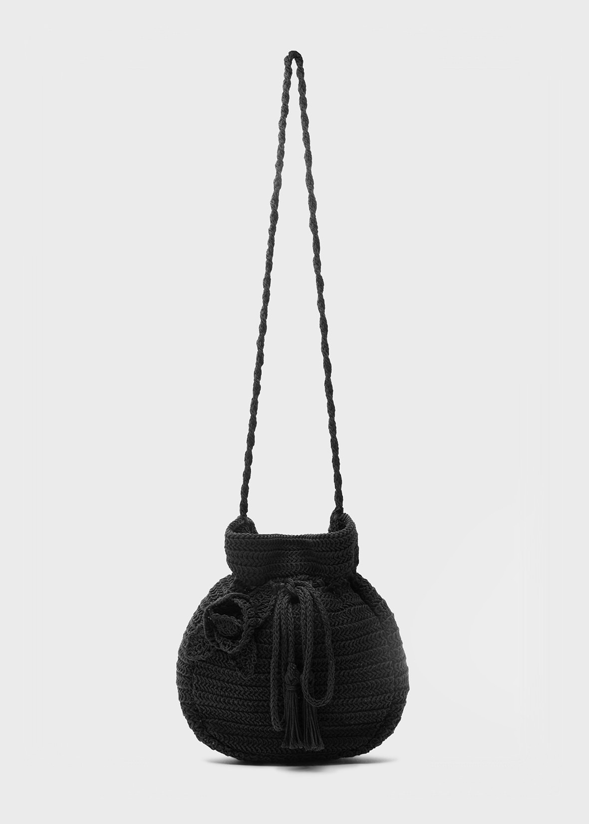 CROCHET COTTON BAG WITH ROSE DECORATIONS - 1