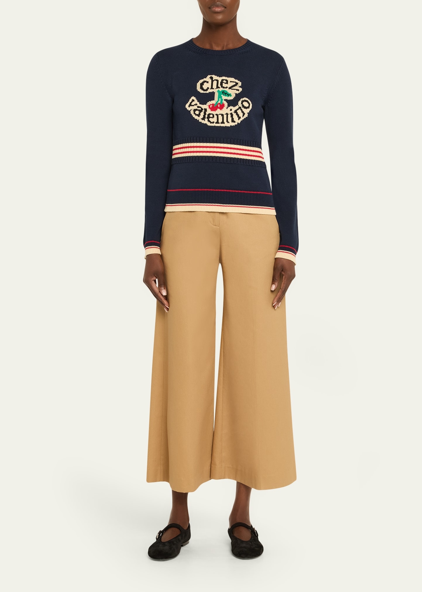 Chez Valentino Cherry Long-Sleeve Sweater - 2