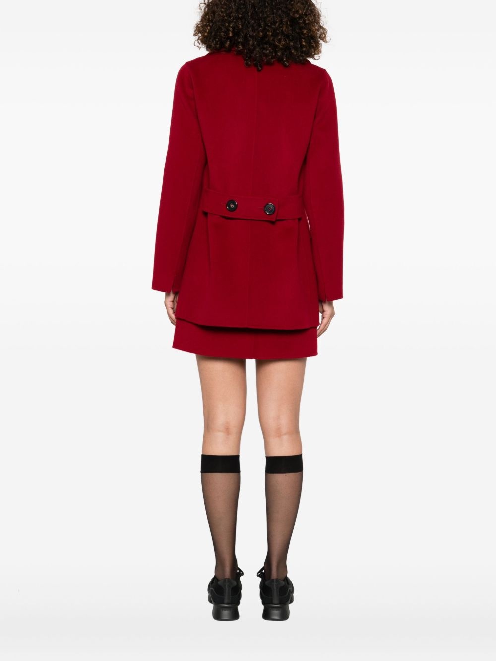 double-breasted wool coat - 4