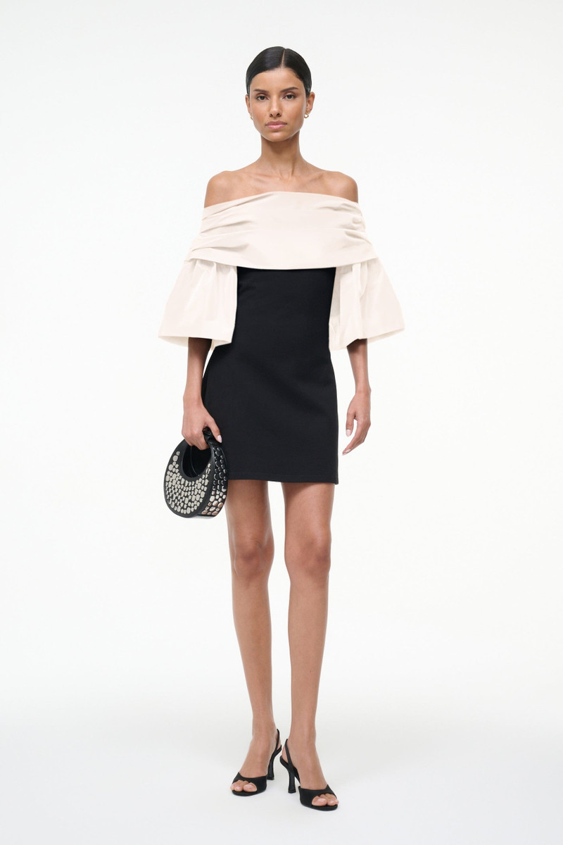 STAUD STAUD HARPER DRESS BLACK IVORY outlook