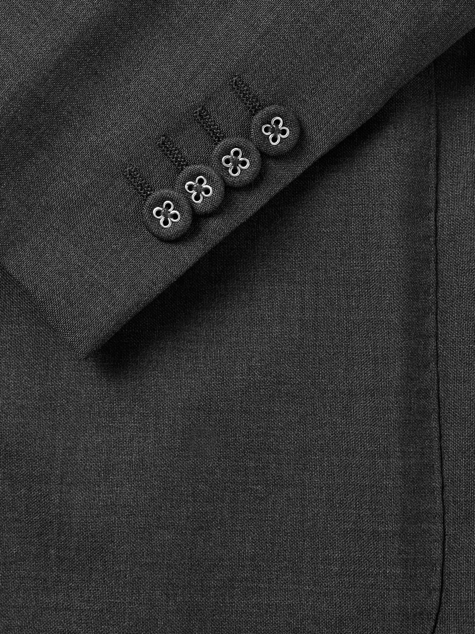 Arthus Virgin Wool Blazer Gray - 5