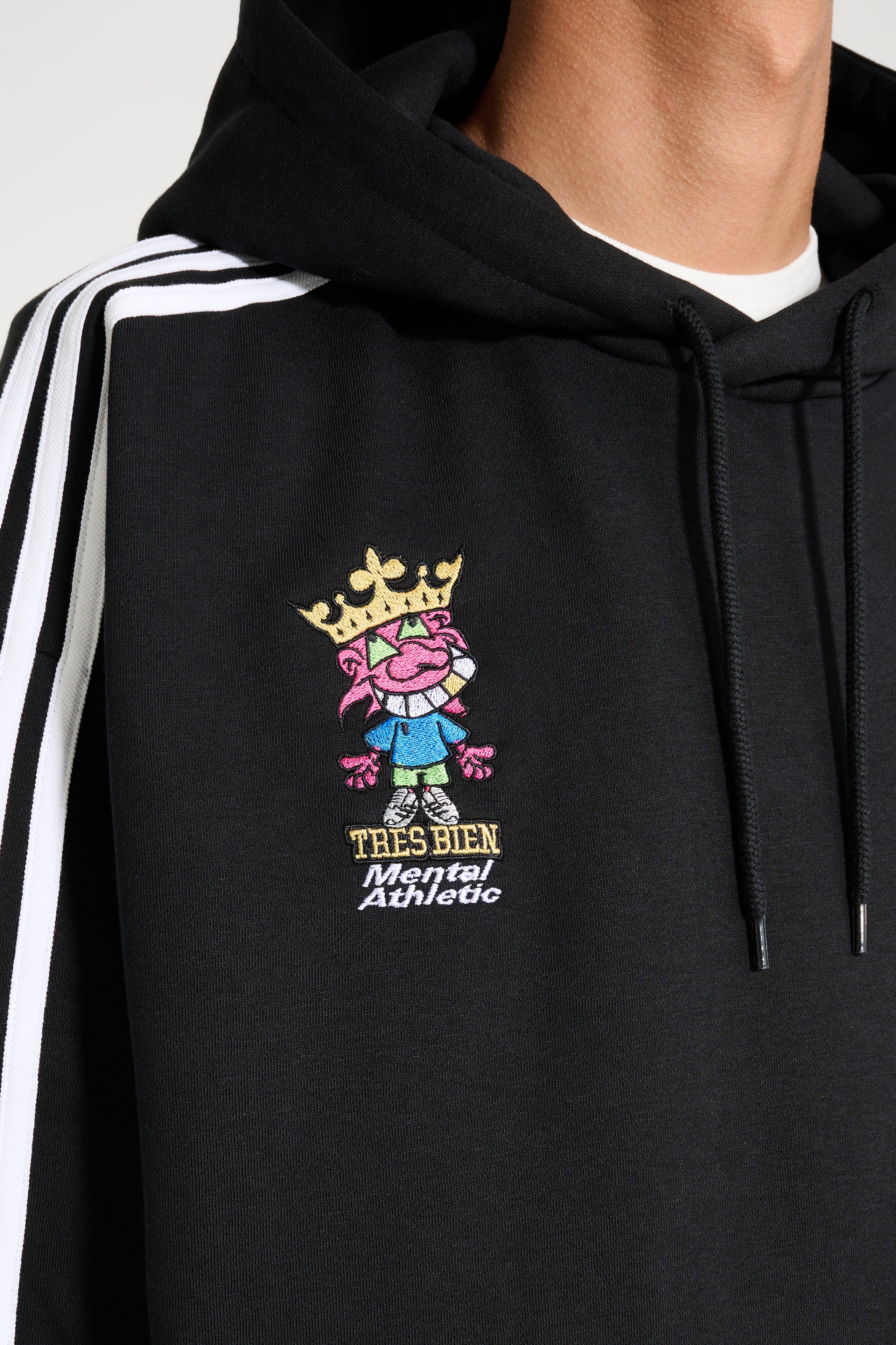 ADIDAS X TRÈS BIEN X MENTAL ATHLETIC ADICOLOR BAGGY FIT HOODIE BLACK - 6