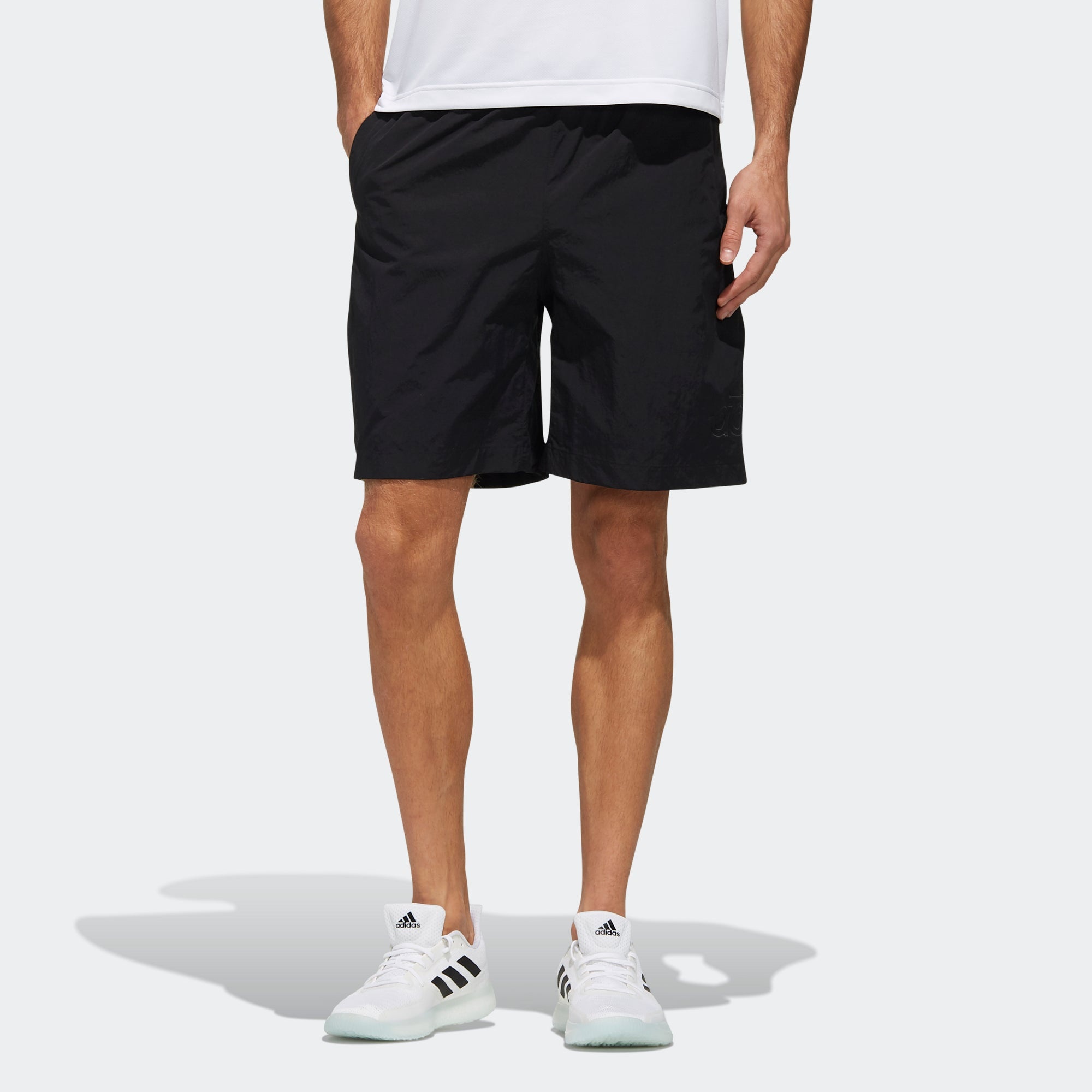 adidas M Mh 3s Wv Sho Woven Solid Color Loose Sports Shorts Black FM5468 - 3