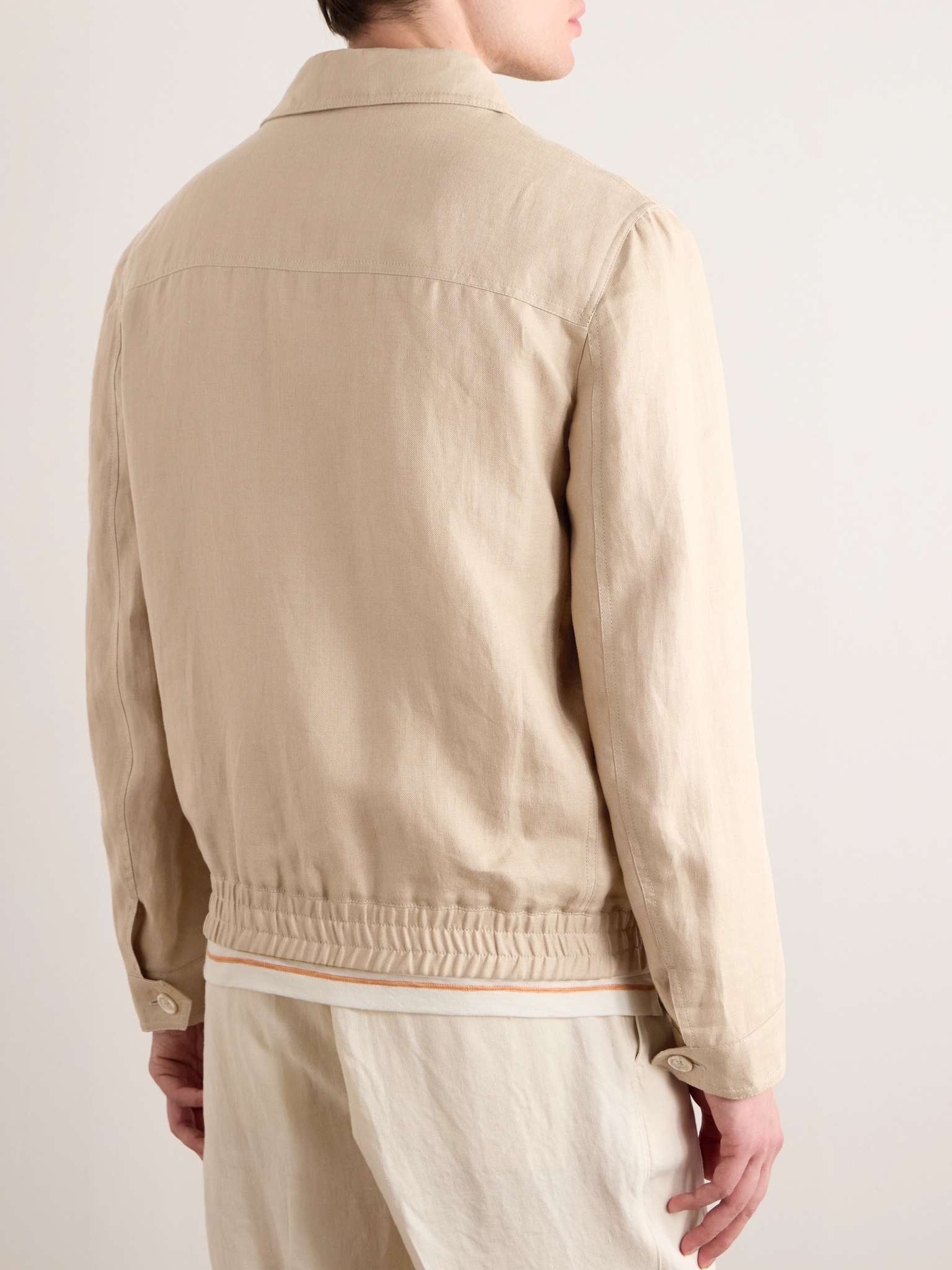 Brunello Cucinelli Linen-Twill Bomber Jacket | REVERSIBLE