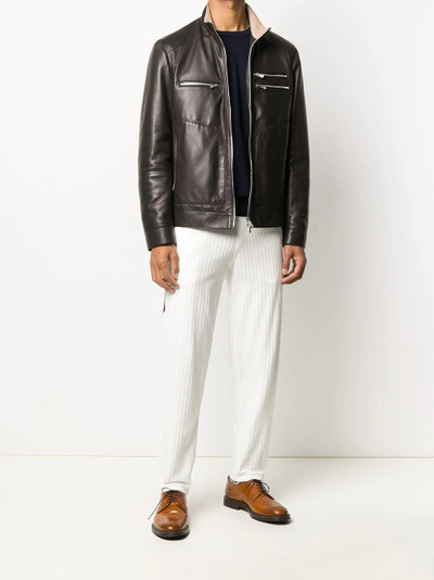 Brunello Cucinelli padded leather jacket outlook