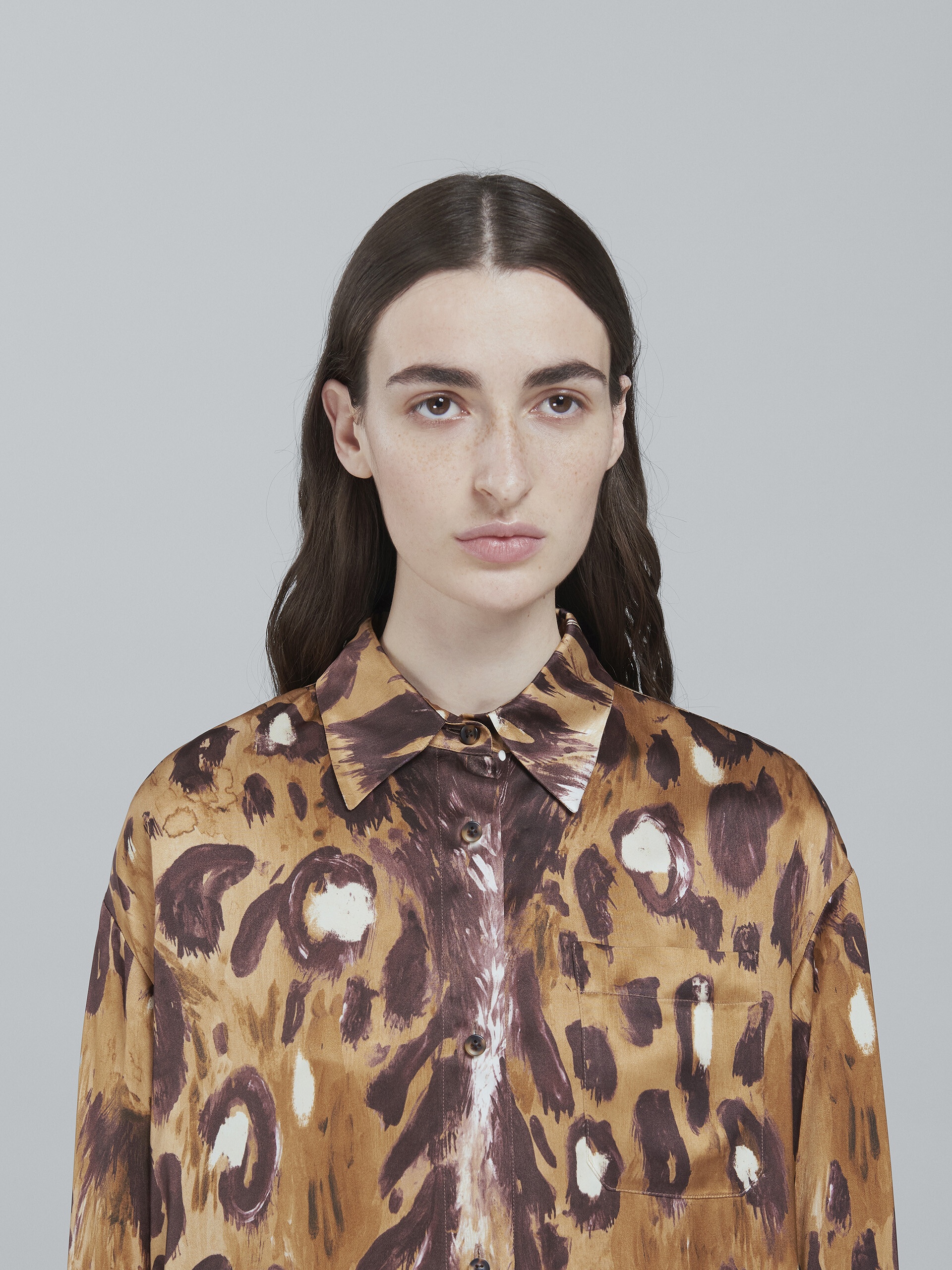 WILD BUNCH PRINT SATIN LONG SHIRT - 4