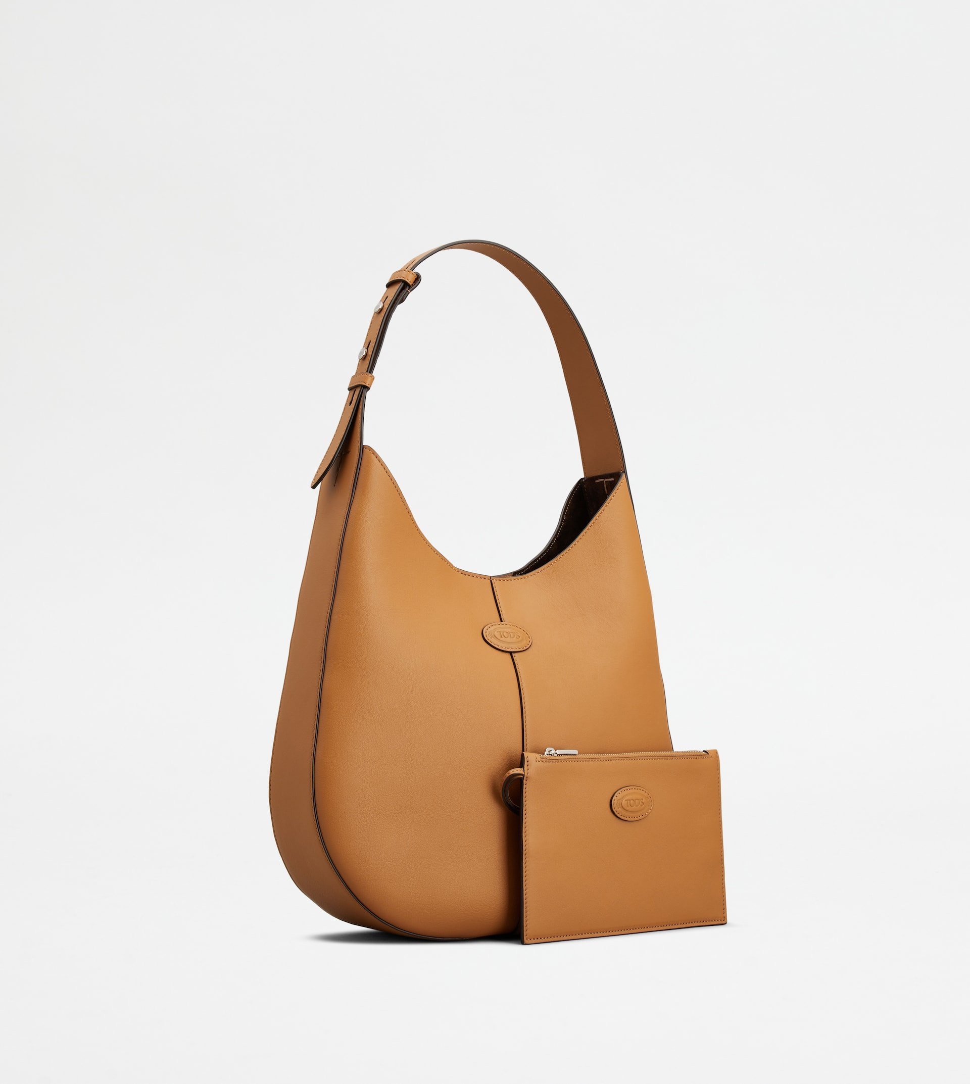 TOD'S DI BAG HOBO IN LEATHER SMALL - BROWN - 3