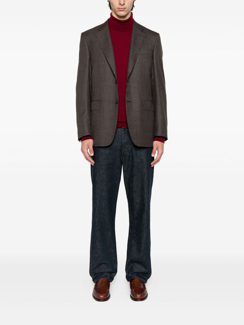 Canali checked two-button blazer outlook