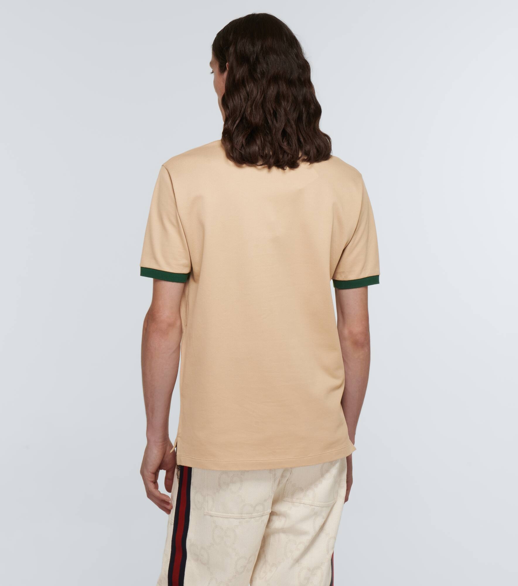 Web-collar piqué polo shirt - 4