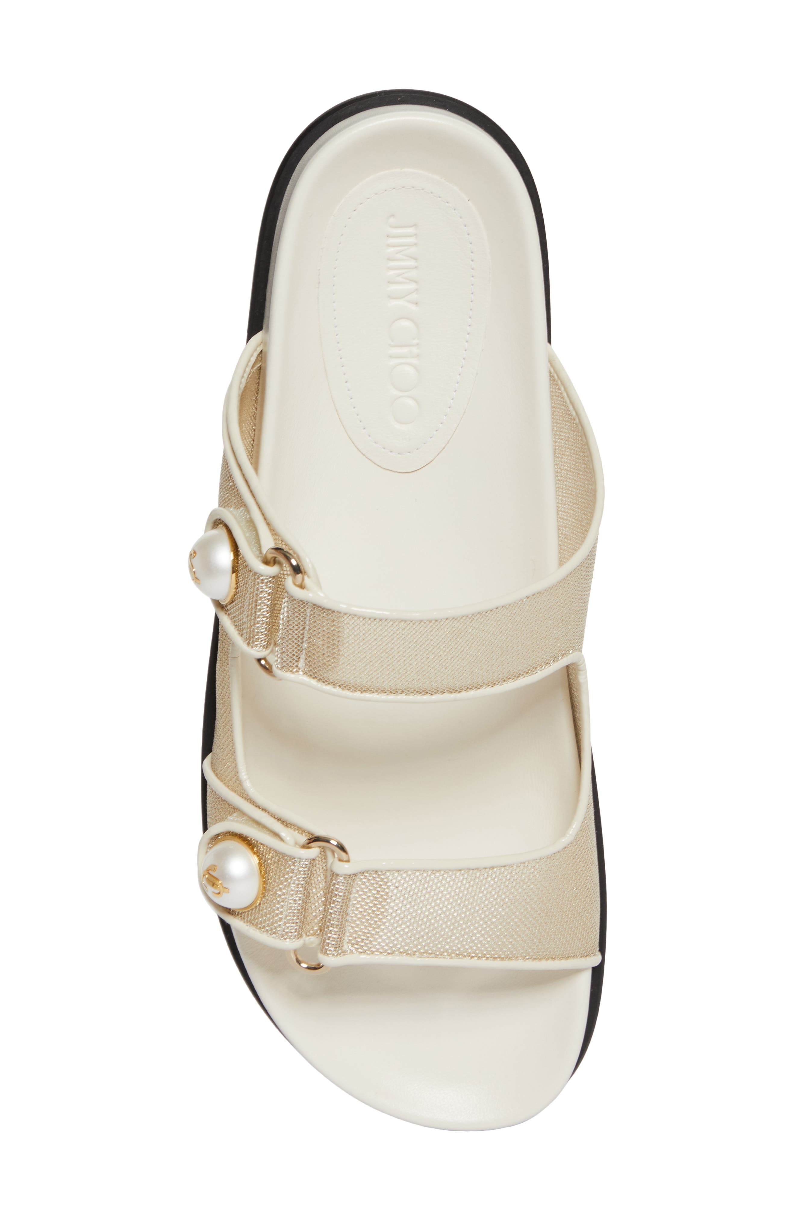 Jimmy Choo Fayence Slide Sandal in Champagne/Latte at Nordstrom - 5