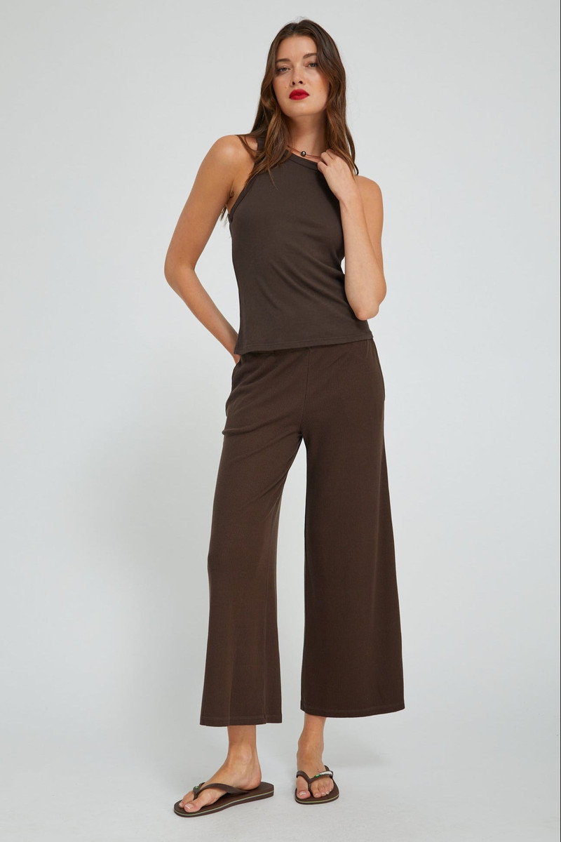 SPRWMN CHOCOLATE RIB CULOTTE outlook