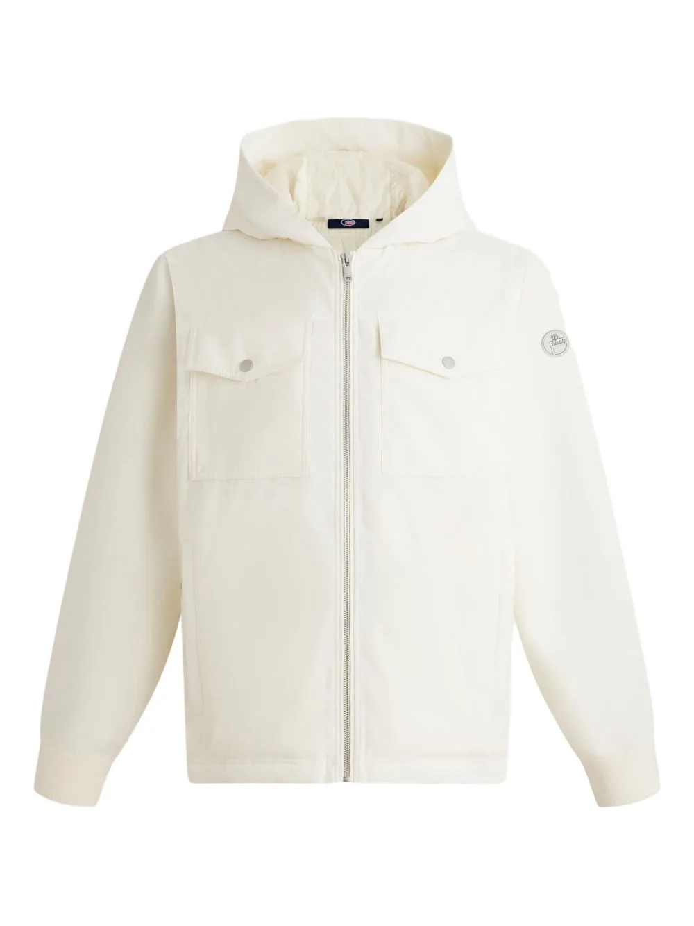 hooded flap-pocket jacket - 1