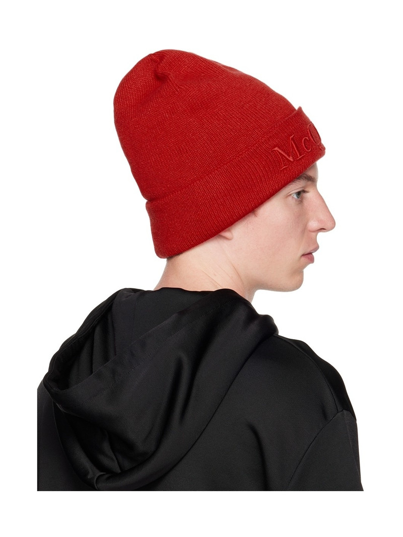 Red Logo Beanie 3