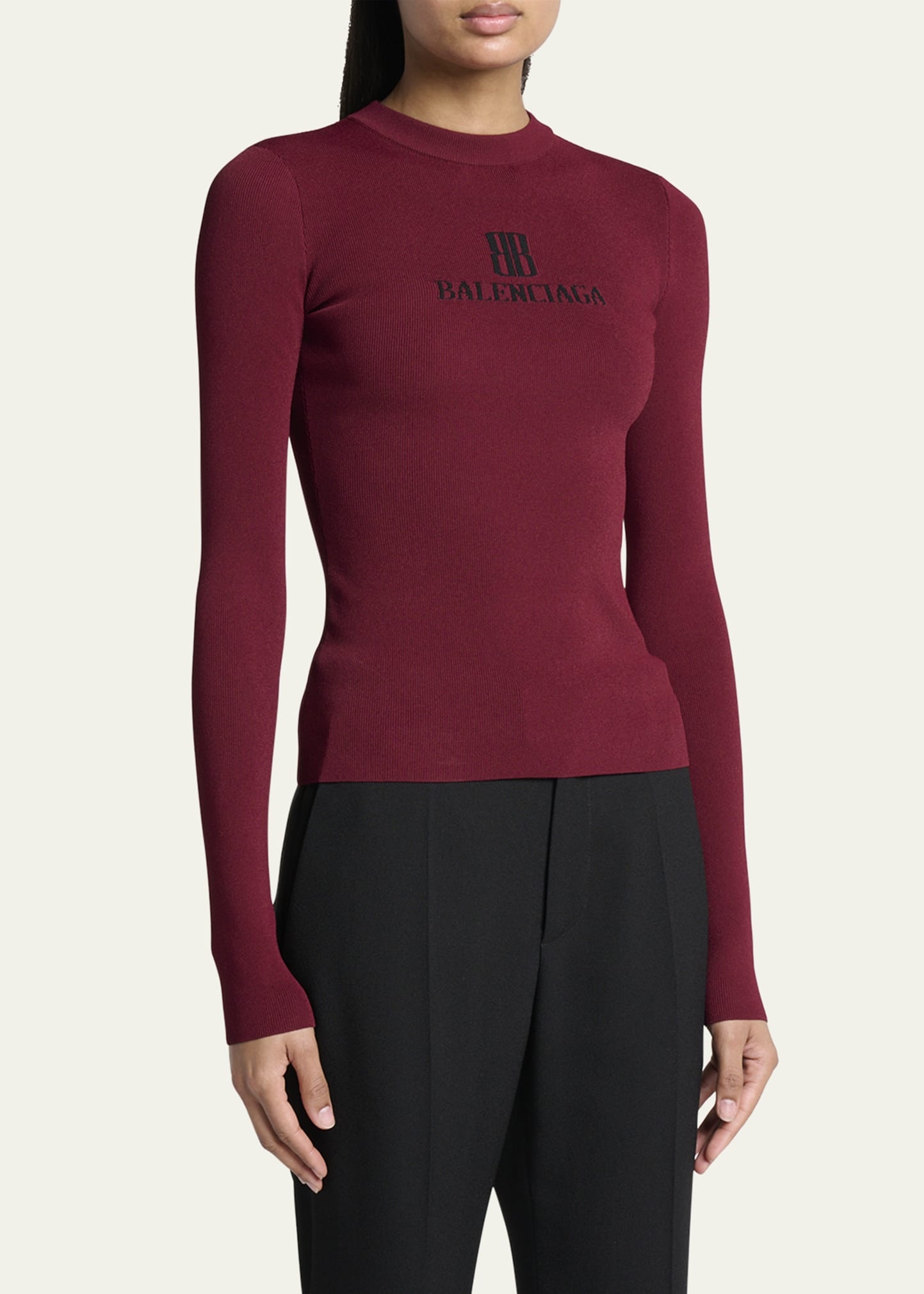 BB Logo Long-Sleeve Rib Sweater - 4