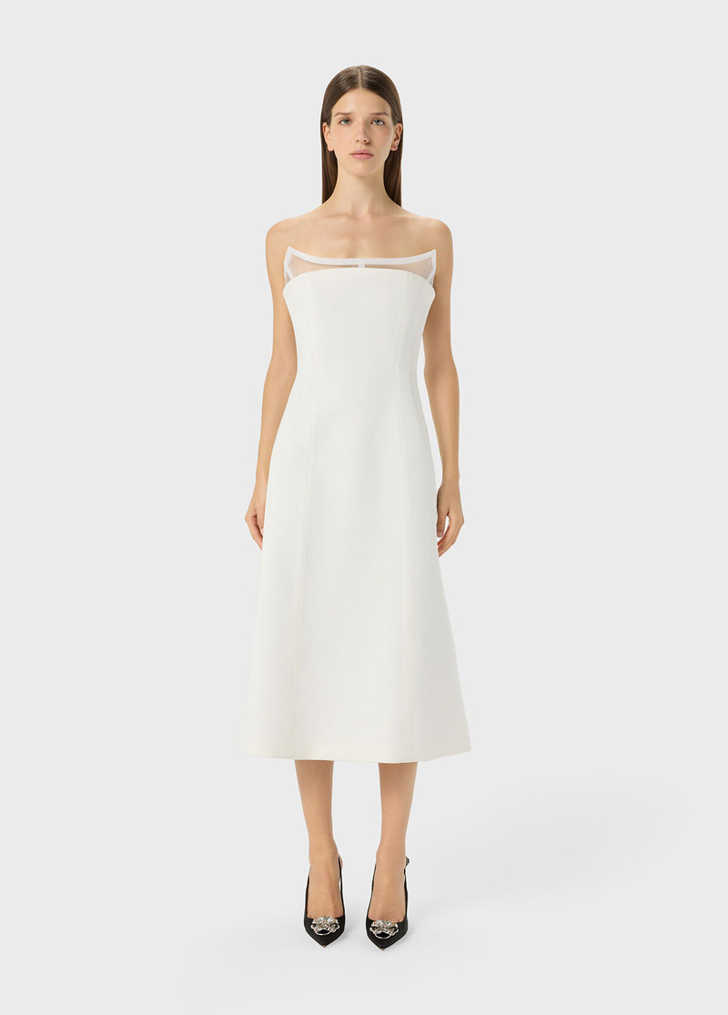 Blumarine MIDI DRESS IN CRÊPE WITH SHAPED NECKLINE outlook